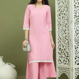 Jompers Women Geometric Thread Work Floral Kurta-image-27
