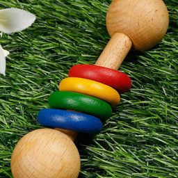 LITTLE GINNIE Wooden Drum Rattle-image-10