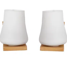 Somil Premium Designer Glass Wall / Night Lamp Elegant & Stylish Dcor Accent for Modern Interiors, color- - White Size- 23.5 X 26 X 29 CM-image-64