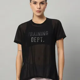MKH Women Typography Dri-FIT Applique T-shirt-47