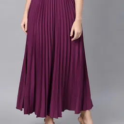 ZWERLON Accordion Pleats Maxi Skirt-image-94