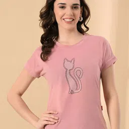 OWL MINK Graphic Printed Round Neck Pure Cotton T-shirt-image-15