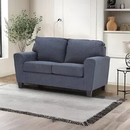 Royaloak Blue 2 Seater Latina Italian Fabric Fold Out Sofa Cum Bed-15