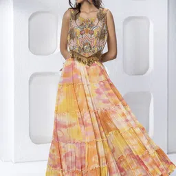 GloballyRonakRBafna Printed Beads & Stones Sleeveless Chinnon Basic Jumpsuit-picture-33