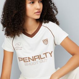 max Women Typography Printed V-Neck Boxy T-shirt-image-92