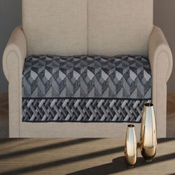 Fashion Throw Grey Printed Velvet 1 Piece Sofa Cover-image-44