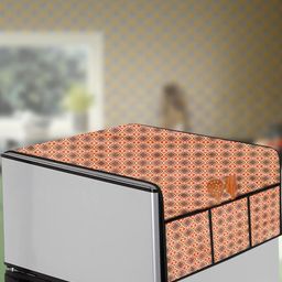 The Furnishing Tree Brown PVC Side Storage Fridge Top Cover-image-87