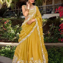 Siya Fashion Embroidered Semi-Stitched Lehenga & Unstitched Blouse And Dupatta-picture-12