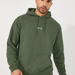 Styli Embroidered Hooded Relaxed Fit Pullover Sweatshirt-image-60