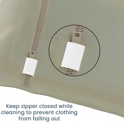 Kuber Industries 15-Pcs Beige Reusable Rectangular Durable Laundry Bags With Zipper image 3