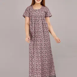 MAYA PRINT Printed Maxi Nightdress-image-32