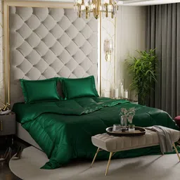 Stoa Paris Green Geometric 4 Piece Double Queen Regular Bedding Set-42