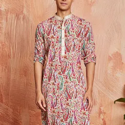 VASTRAMAY Men Printed Crepe Kurta-picture-46