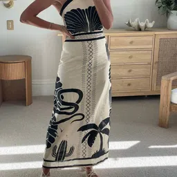 Routes by All About You Tie-Up Neck A-Line Maxi Dress-image-69