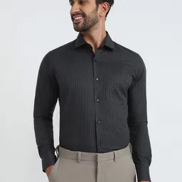 Raymond Checked Pure Cotton Semicutaway Formal Shirt-picture-28