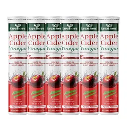 Kayashree 6 Pieces Apple Cider Vinegar Effervescent Tablets - 15 Effervescent Tablets Each-36