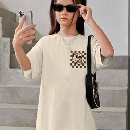 KEESOR Girls Printed Drop-Shoulder Sleeves T-shirt-image-87