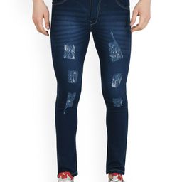 LINARIA Men Classic Straight Fit Mildly Distressed Light Fade Jeans-image-13