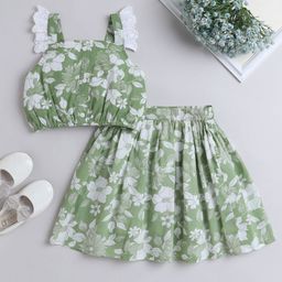 AWW HUNNIE Girls Printed Top with Skirt-image-78