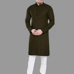 DIVISIVE Men Thread Work Kurta-picture-13