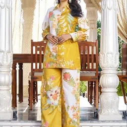 AUTUMN LANE Vastramaya Amber Printed Cotton Co-Ord Set-picture-15