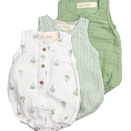 Masilo Infants Kids Pack Of 3 Organic Cotton Bodysuit-52
