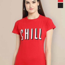 Metronaut Women Typography 3 Printed Applique T-shirt-image-52