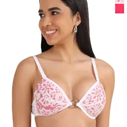 SELFCARE Abstract Bra Half Coverage Lightly Padded-4