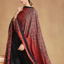 Fabindia Ethnic Motifs Ajrakh Printed Modal Dupatta-picture-20
