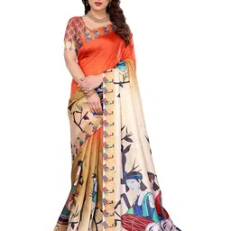 HERE&NOW Ethnic Motifs Silk Blend Saree-45