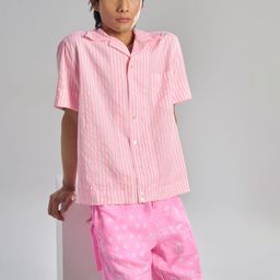 Terra Luna Men Printed Linen Shorts-image-90