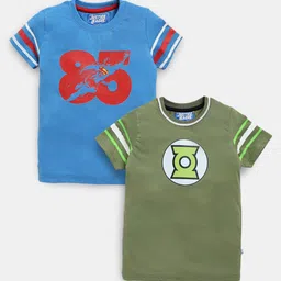 Here&Now X Game Begins Boys Assorted Pack Of 2 Superman Printed Pure Cotton T-shirts-image-11