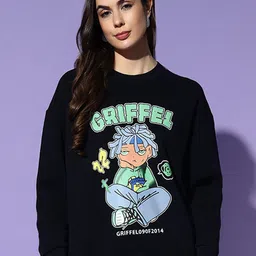 GRIFFEL Women Printed Long Sleeves Sweatshirt-image-106