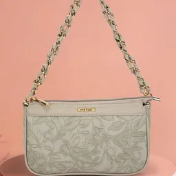Metro Women Floral Printed Baguette Embroidered Shoulder Bag-picture-27