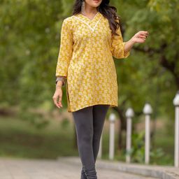 VORHIZA Women Floral Printed Cotton Top-image-0