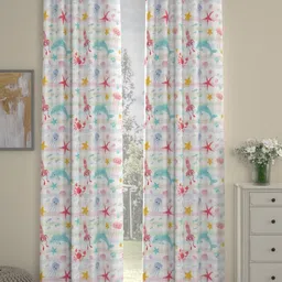 Myntra Elegant Homes White & Red Set of 2 Quirky Door Curtain-image-25
