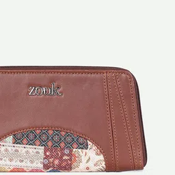 ZOUK Women Arika Zipper Wallet Kutch Gamthi image 2