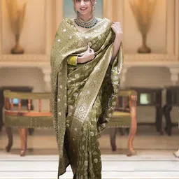 BerMondsey Woven Design Zari Banarasi Saree-picture-33