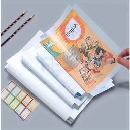 Self-Adhesive Transparent Book Cover Film | 30 Pcs | Waterproof & Multi-Size Book Cover-image-6