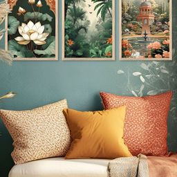 Kotart Green & Brown 3 Pieces Wooden Floral and Botanical Wall Arts-picture-18