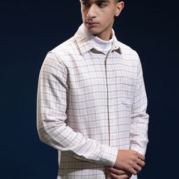 HIGHLANDER Men Slim Fit Opaque Checked Casual Shirt-image-54