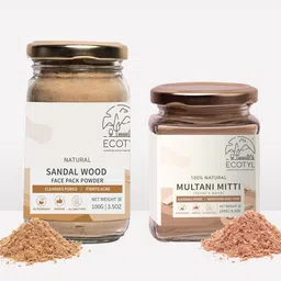 Ecotyl Sandalwood Powder - 100 g & Multani Mitti Skin Brightening Combo - 150 g-53