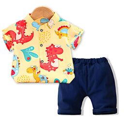 BAESD Boys Dinosaur Printed Pure Cotton Shirt With Shorts-image-46