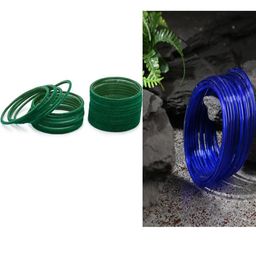 Somil Classic Combo Glass Bangles | Simple Chudi Set For Women & Girls | Daily Use & Special Occasions, Combo Of 2 Set, Green, Blue-image-16