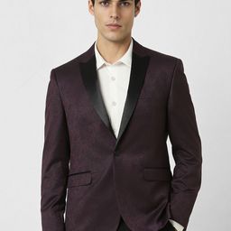 Van Heusen Printed Single-Breasted Blazer-17