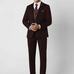 Van Heusen Slim-Fit Single-Breasted Three-Piece Men Formal Suit-image-50