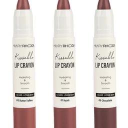 Hilary Rhoda Set Of 3 Kissable Matte Lip Crayon-Butter Coffee, Hazel & Chocolate-46