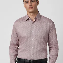 Van Heusen Men Spread Collar Geometric Printed Cotton Formal Shirt-image-86