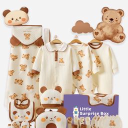 Little Surprise Box LLP Infants Pack Of 21 Printed Cotton Baby Apparel Git Set-picture-46