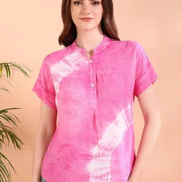 Maaesa Women Tie and Dye Regular Top-image-78
